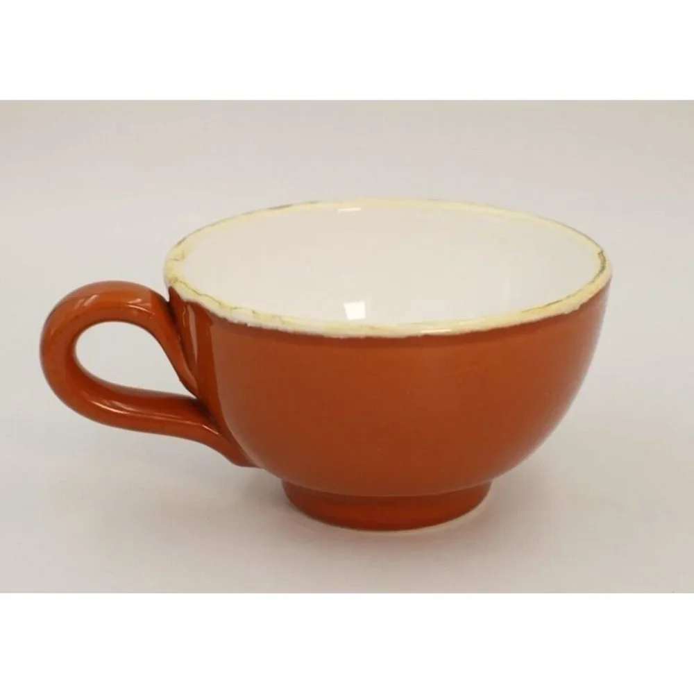 Sur La Table Burnt Orange Ceramic Coffee Tea Soup Mug Cup Made In Italy